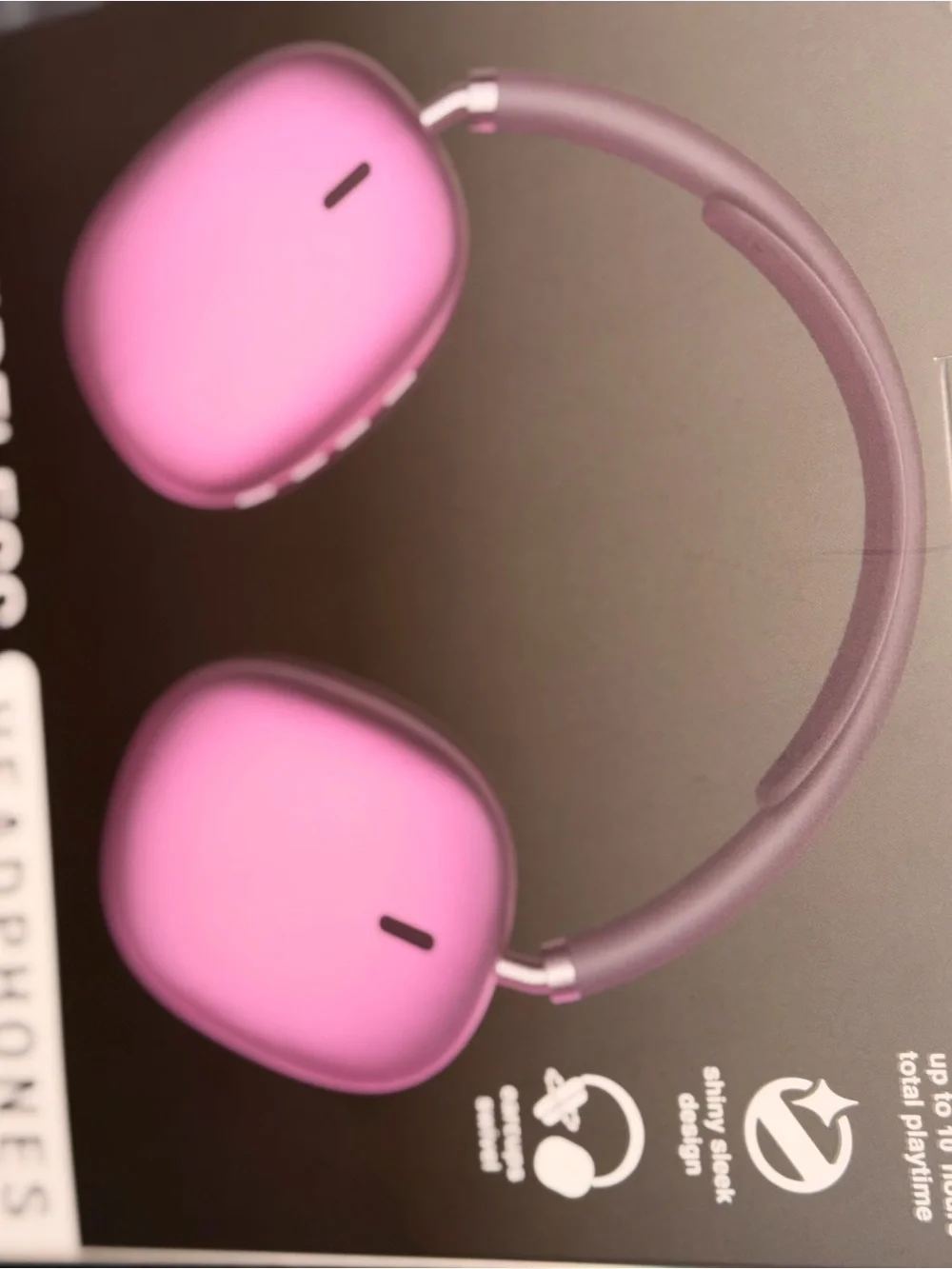 Pink Bluetooth Over-Ear Headphones - Wireless Stereo Headset